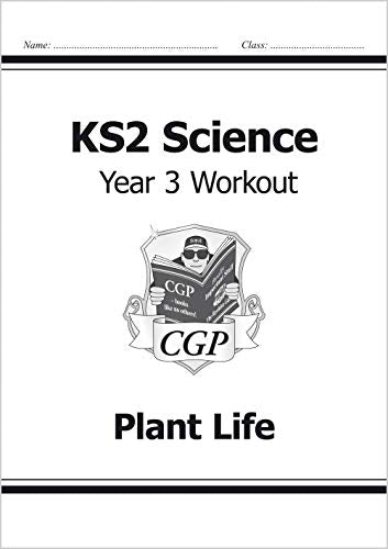 KS2 Science workbook cover, Year 3, Plant Life, with illustrated shield.