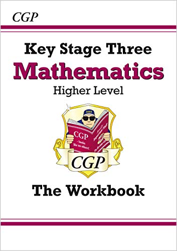 CGP Key Stage Three Mathematics Higher Level workbook cover with a cartoon character mascot.