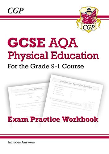 GCSE Physical Education workbook with practice questions and diagrams.