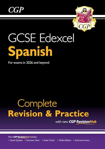 CGP GCSE Edexcel Spanish revision guide cover for exams from 2026.