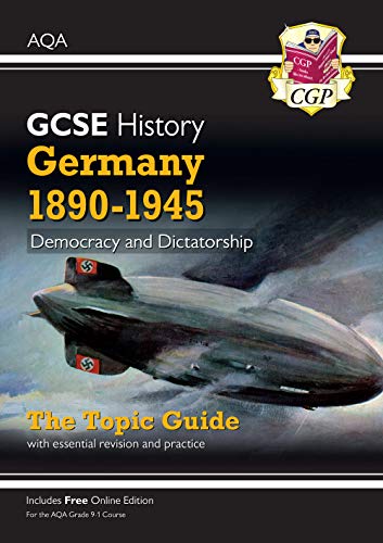 GCSE History revision guide: Germany, 1890-1945, with a zeppelin image.