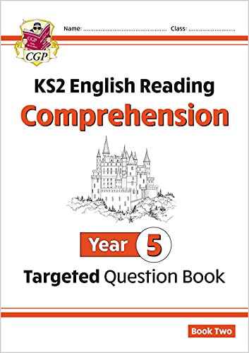 CGP Year 5 English Reading Comprehension work book cover with a castle illustration.