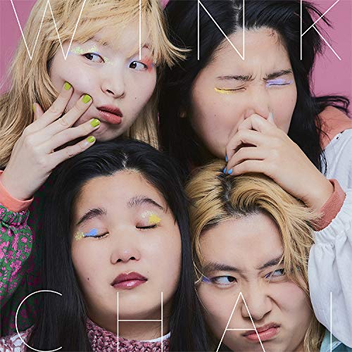CD cover featuring four young women with playful facial expressions and colorful makeup.