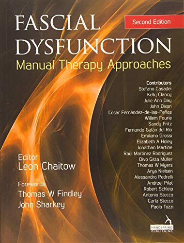 Book cover: "Fascial Dysfunction" with swirling orange and white imagery.