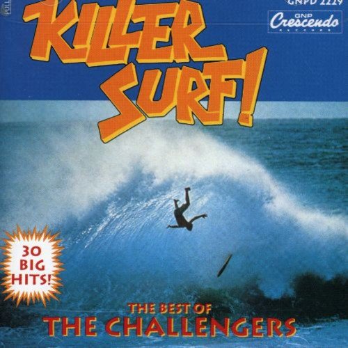 CD cover: "Killer Surf!" with a large wave and surfer silhouette.