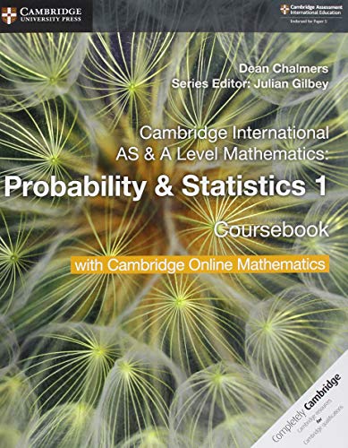 Textbook cover for Cambridge International AS and A Level Mathematics: Probability and Statistics 1.