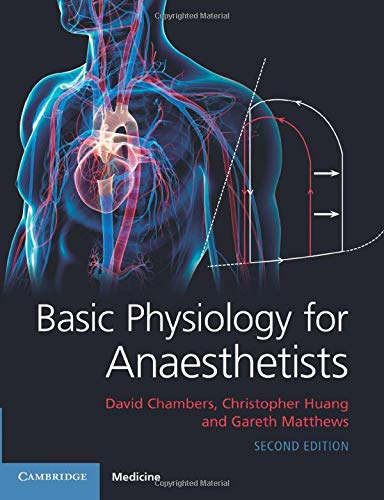 Book cover: “Basic Physiology for Anaesthetists” with human circulatory system illustration.
