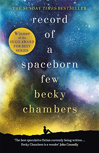 Book cover showing a silhouette of a person against a starry, colorful nebula background.