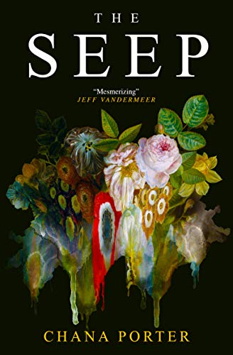 Book cover featuring a bouquet of flowers melting into colorful paint drips on black.