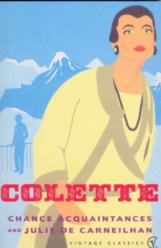 Vintage book cover featuring a woman in yellow against a mountain backdrop.