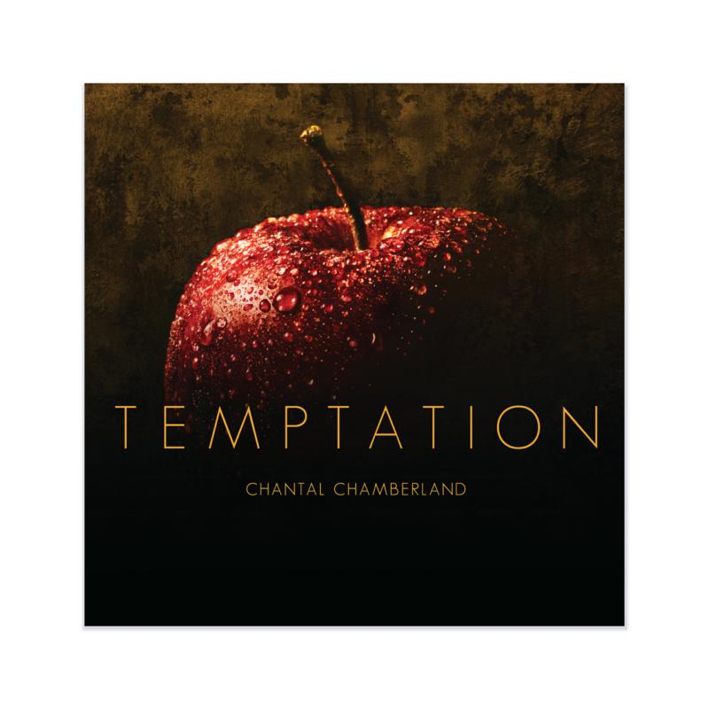 Vinyl album cover: red apple with water droplets, dark background.