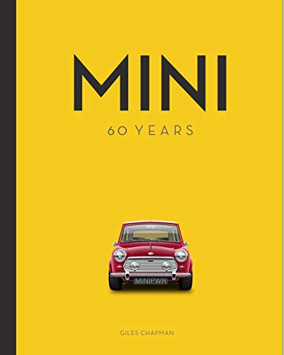 Yellow book cover featuring a classic red Mini Cooper car.
