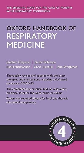 Purple cover of "Oxford Handbook of Respiratory Medicine," fourth edition.