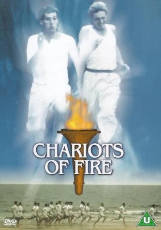 DVD cover for "Chariots of Fire" featuring runners and a torch.