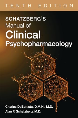 Black book cover with white text: "Schatzberg's Manual of Clinical Psychopharmacology".