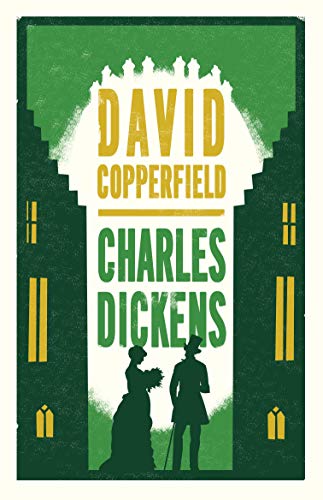 Book cover for David Copperfield by Charles Dickens featuring silhouettes of a Victorian couple.