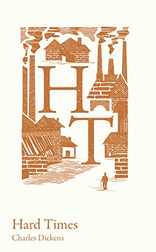 Book cover for "Hard Times" by Charles Dickens with industrial imagery.