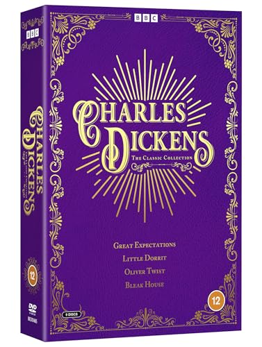 Purple DVD case for "Charles Dickens The Classic Collection" with gold lettering.