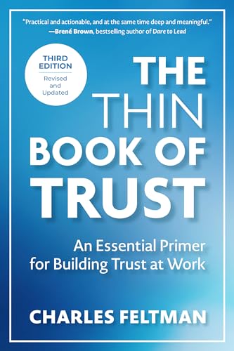 Blue book cover with white text: "The Thin Book of Trust," third edition.