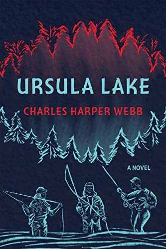 Book cover for "Ursula Lake" featuring silhouetted figures fishing under trees.