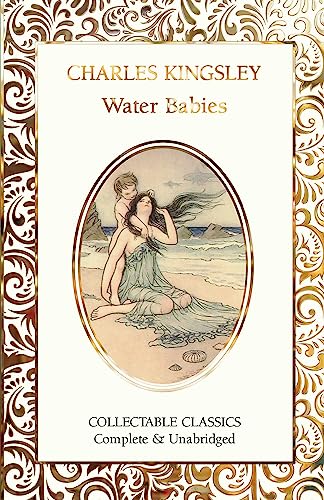 Book cover of The Water-Babies featuring an oval illustration of a woman and child.