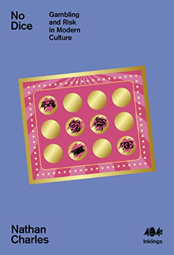 Book cover titled No Dice with a pink and gold gambling-themed graphic.
