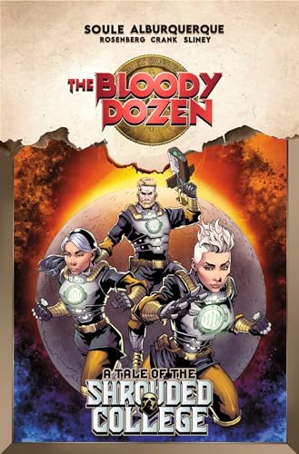 Comic book cover featuring three futuristic characters against a fiery background.