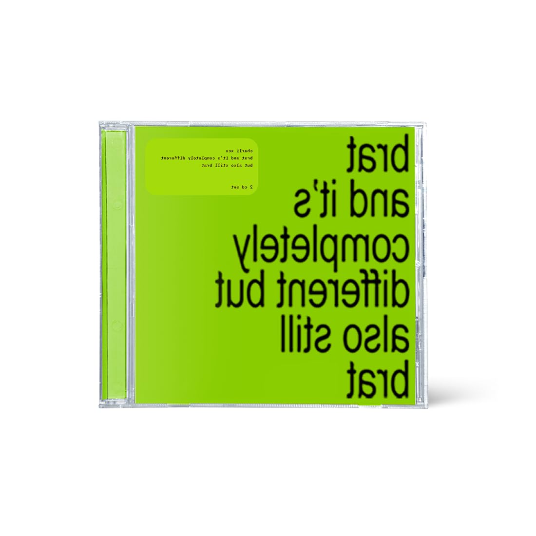 CD case with bright green text on a pale yellow background.