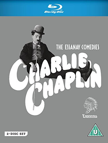 Charlie Chaplin in a bowler hat on Blu-ray cover art.