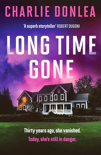 Book cover showing a house at twilight under a purple and pink sky.