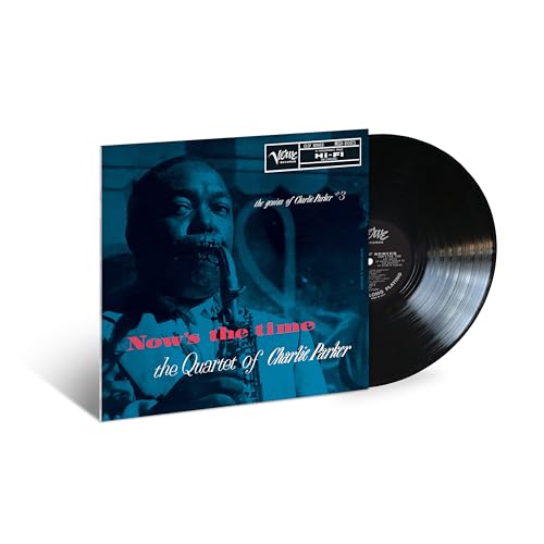 Charlie Parker Quartet vinyl record with album cover featuring musician playing saxophone.