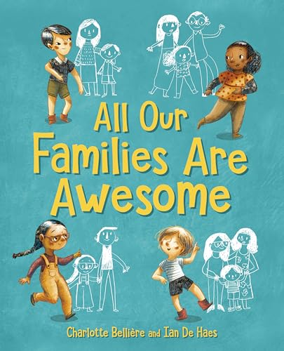 Book cover depicting diverse children and families with colorful illustrations.