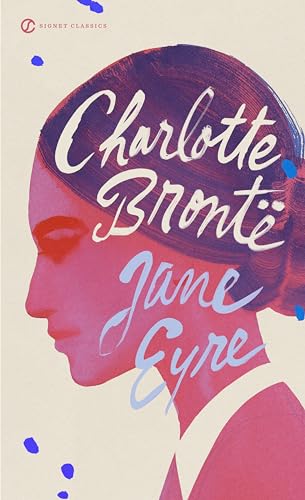 Book cover of "Jane Eyre" featuring a profile portrait of a woman.