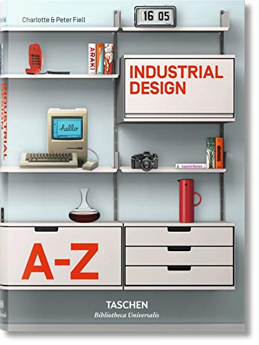 Book cover featuring a white shelving unit displaying various industrial design objects and books.