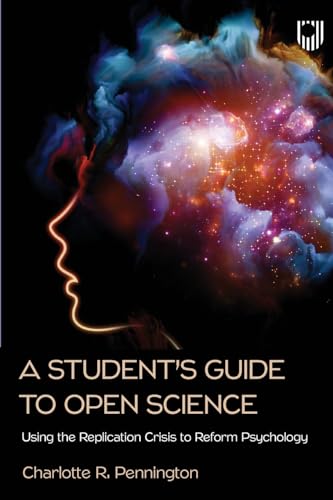 Book cover: “A Student’s Guide to Open Science” with brain-like nebula.