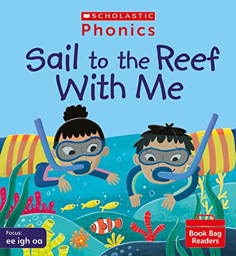 Book cover: two children snorkeling amidst coral reef and fish.