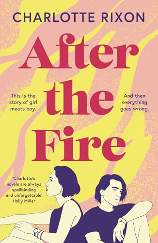 Book cover with illustrated couple and bold red title: "After the Fire".