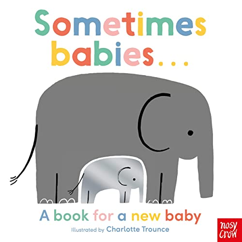 Book cover showing a large grey elephant with a small baby elephant underneath.