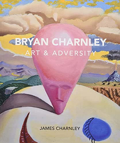 Book cover featuring surrealist painting of a pink head and landscape.