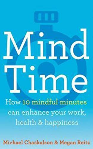 Book cover for “Mind Time” with a blue clock graphic and white text.