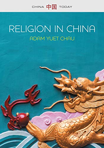 Book cover: "Religion in China" with a golden dragon sculpture.