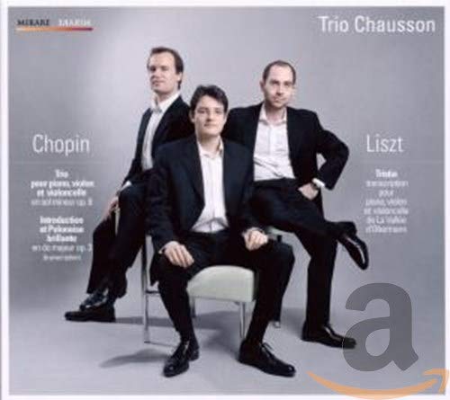 CD cover featuring three formally dressed men, composers Chopin and Liszt listed.