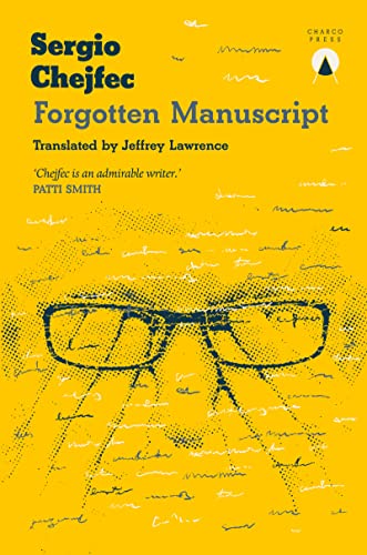 Yellow book cover with blue text and a graphic of eyeglasses.
