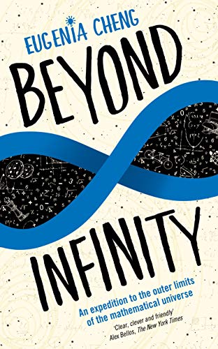 Book cover with large blue infinity symbol and mathematical equations.
