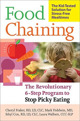 Book cover with food illustrations and a child holding bread.