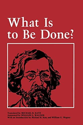 Book cover: "What Is to Be Done?" with a portrait of a bearded man.