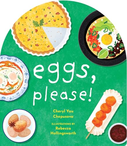 Book cover featuring colorful illustrations of various egg dishes.