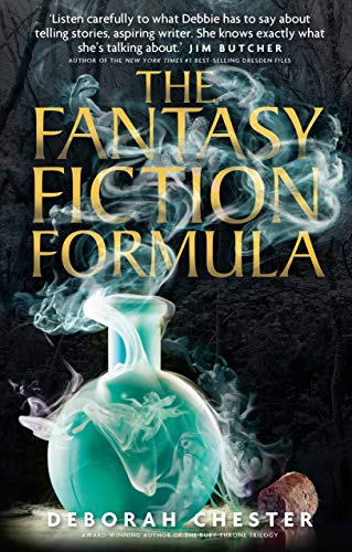 Book cover for The Fantasy Fiction Formula featuring a glowing potion bottle and smoke.