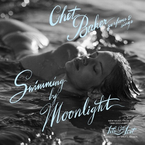 Black and white album cover featuring Chet Baker swimming underwater.