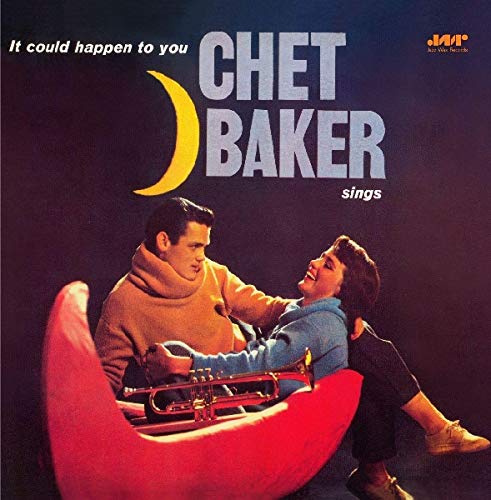 Chet Baker album cover featuring a couple and a trumpet, dark background.